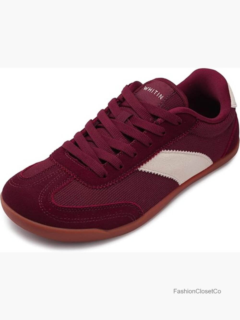 Wide Barefoot Sneakers with Brogue Toe Cap Suede-Knit Hybrid